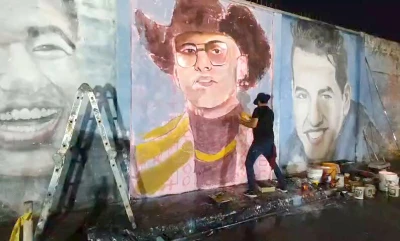 Mural en Bucaramanga rinde homenaje a Yeison Jiménez