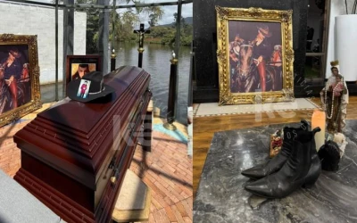 Se conocen imágenes del velorio privado de Yeison Jiménez en Bogotá