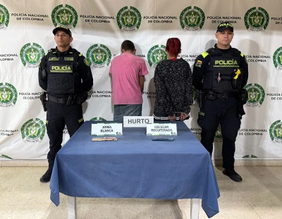 No alcanzaron a huir: cayó pareja señalada de robar a una mujer en Bucaramanga