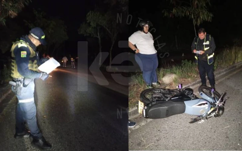 Accidente en la calle 45 de Bucaramanga dejó dos personas en estado grave