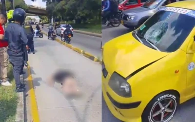 Peatón falleció al ser arrollado por un taxi en la Puerta del Sol, Bucaramanga