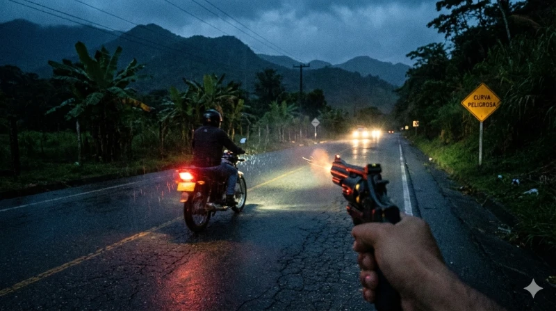 Le pegaron un tiro por robarle la motocicleta en la vía Bucaramanga - Rionegro