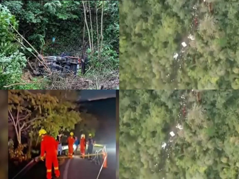 Joven conductor murió tras caer con su camión a un abismo en vía San Gil–Socorro