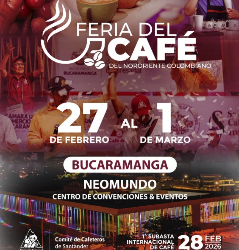 Bucaramanga será sede de la cuarta Feria del Café del Nororiente Colombiano