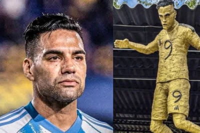 Santa Marta levanta estatua de Falcao y los memes no perdonan