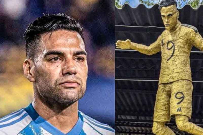 Santa Marta levanta estatua de Falcao y los memes no perdonan