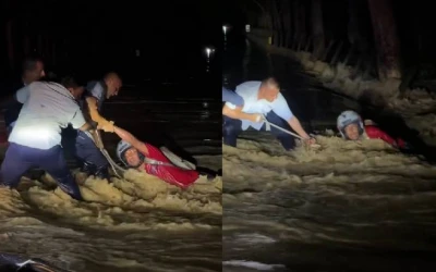 Gobernador de Córdoba se lanzó al agua para salvarle la vida a un motociclista