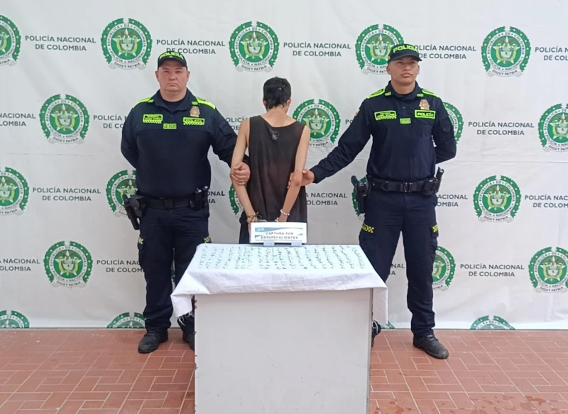 Policía captura a joven por tráfico de estupefacientes en Floridablanca