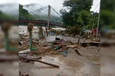 Un adulto mayor murió tras desbordamiento del río Lebrija por intensas lluvias en Santander