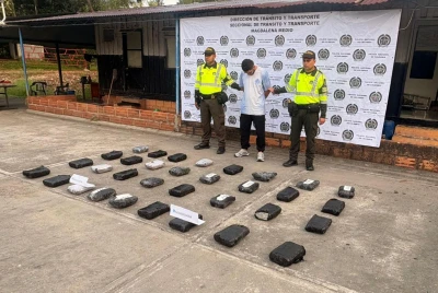 Lo agarraron con más de 33 mil dosis de marihuana en Santander