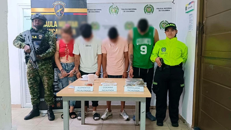 Policía de Santander desarticuló grupo vinculado a 'Los del Sur': 4 capturados