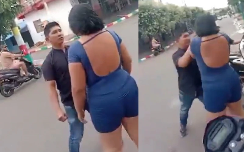 Dejan libre al sujeto que le dio una paliza a su pareja en plena vía pública