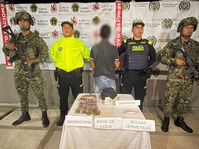 Agarraron a alias 'Cirilo', dedicado a la venta de narcóticos en Santander