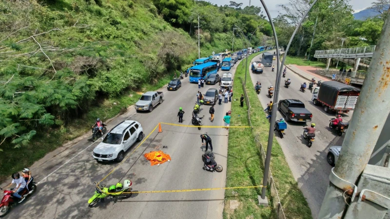 Motociclista perdió la vida este viernes en la autopista a Floridablanca