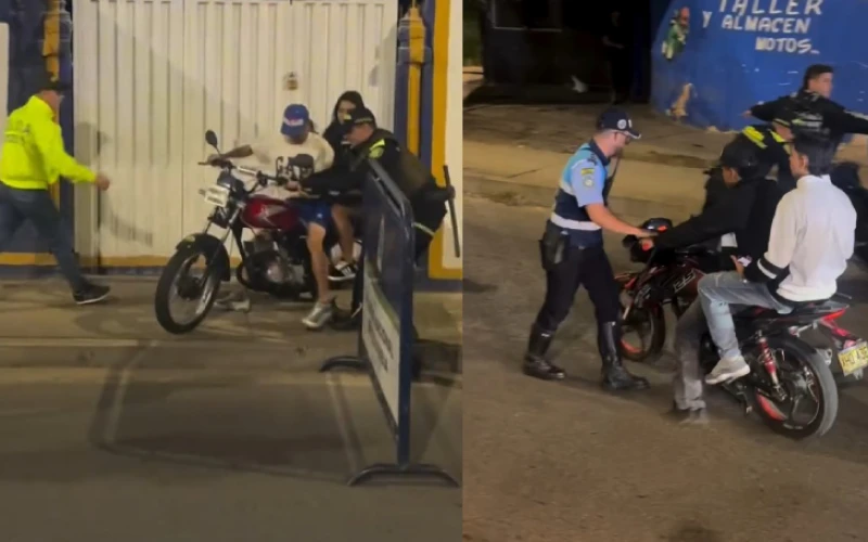 40 motos inmovilizadas en operativos contra caravanas ilegales en Bucaramanga