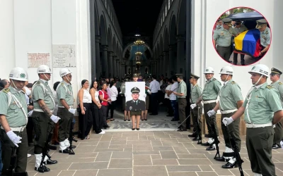 Con honores fúnebres despiden al policía santandereano caído en ataque en Cúcuta