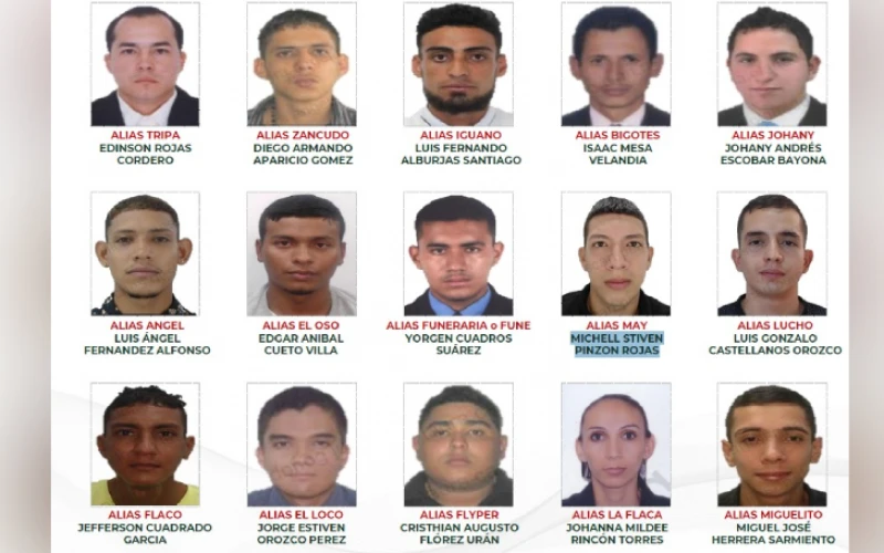 Policía publica cartel de los más buscados en Bucaramanga