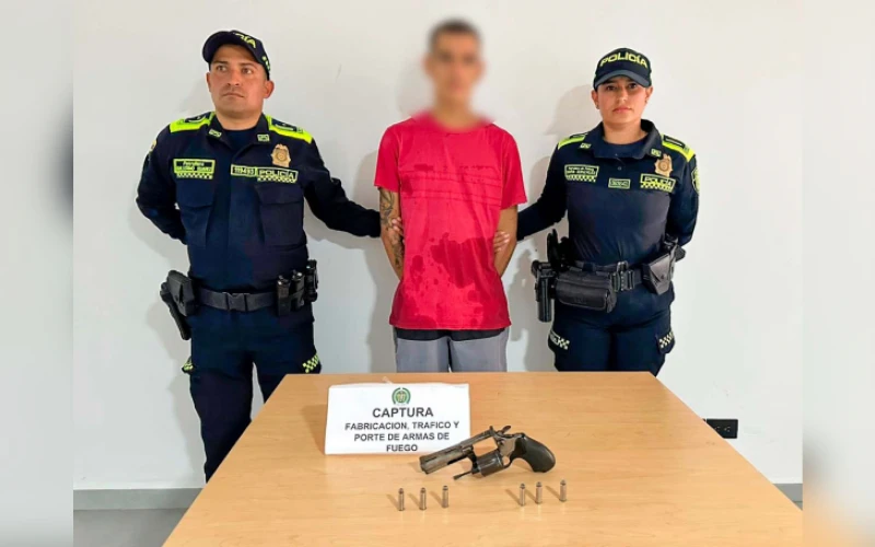 Ladrón le apuntó con un arma a la Policía pero lo capturaron, en Zapatoca