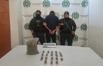 Lo sorprendieron con más de un kilo de marihuana en Bucaramanga
