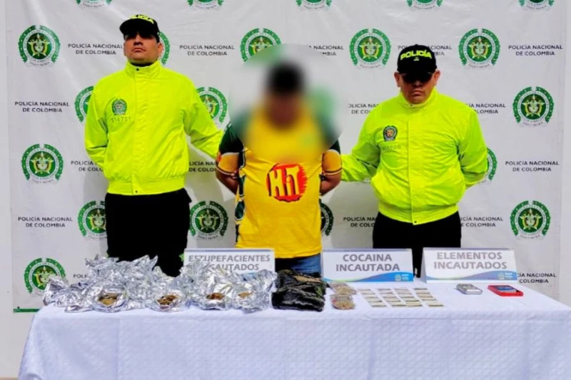 Capturan a un hombre con más de dos kilos de narcóticos en San Gil