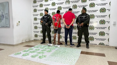 Capturados 'El Gordo' y 'El Veneco' con narcóticos en Villa Esperanza, Bucaramanga