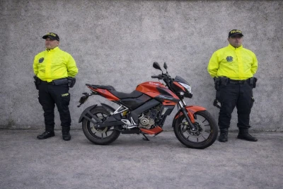 Policía recuperó una moto robada en 2020 en Santander