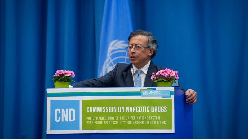 Petro solicita apoyo al mundo para luchar contra el narcotráfico y perseguir a grandes capos