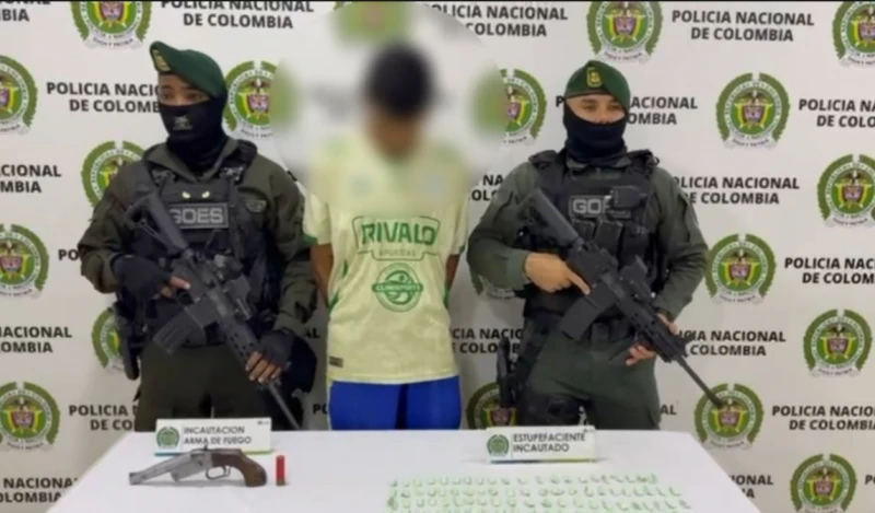 Cae hombre armado con pistola artesanal y narcóticos en Bucaramanga