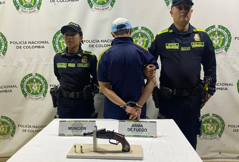 Lo atraparon en el sur de Bucaramanga con un arma de fuego artesanal