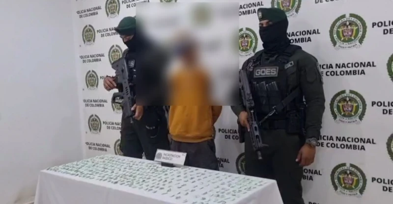 Lo sorprendieron con más de 400 dosis de bazuco en Bucaramanga