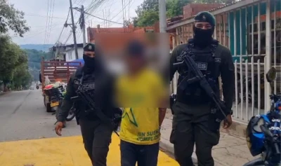 Capturan a un hombre con 550 dosis de bazuco en La Cumbre, Floridablanca