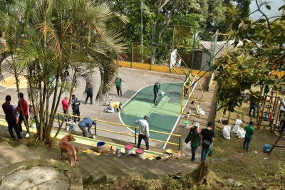 Intervención total: recuperaron espacios deportivos en el barrio Transición de Bucaramanga