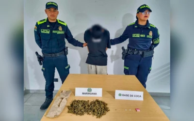 Capturan a joven con más de 146 dosis de droga en vía Zapatoca – Girón