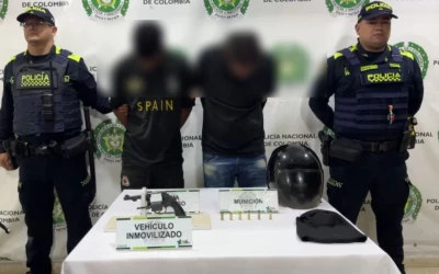 Caen dos sujetos tras ataque a bala cerca del puente de la Novena en Bucaramanga