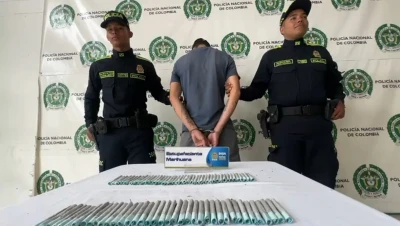 Detienen a hombre con marihuana lista para venta en el centro de Bucaramanga