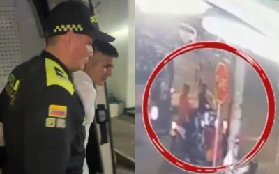 Video: Policía capturó a dos bandidos que asaltaron a una persona en Bucaramanga