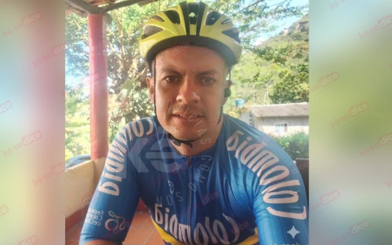 Elkin Guevara, el ciclista que murió de un infarto mientras subía a Las Antenas, en Bucaramanga
