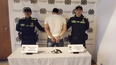 Al ver a la Policía, intentó huir: lo capturaron en Piedecuesta con un revólver