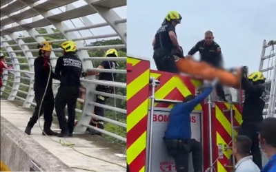 Hombre sobrevivió tras caer del puente de la Novena en Bucaramanga