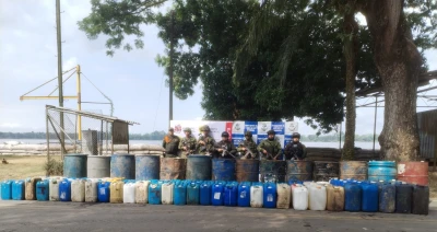 Ejército recupera 1150 galones de combustible robado por el Eln en Santander