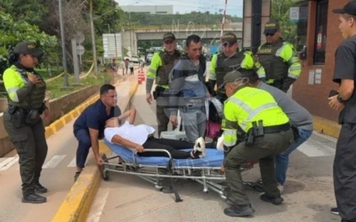 Mujer dio a luz en el peaje de Lebrija debido a las protestas de este jueves