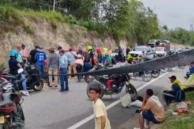 Este lunes Santander cumple cinco días de bloqueos por las protestas contra alzas del predial