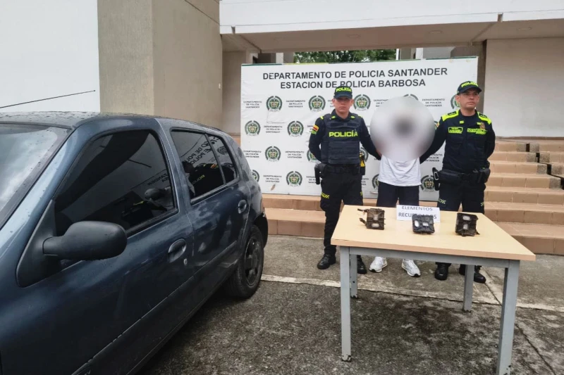 Cayó bandido dedicado hurtar computadores de los vehículos en Santander