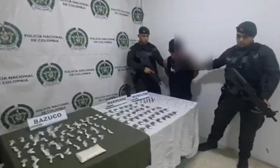 Capturan a hombre con munición y drogas en Bucaramanga