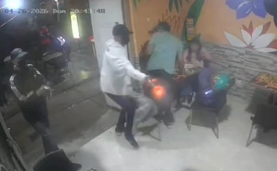 Revelan estremecedor video del homicidio de dos personas en un restaurante de Piedecuesta