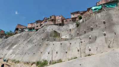 ¡Falta poco! Obra de estabilización del terreno en La Feria, Bucaramanga, supera el 83% de avance