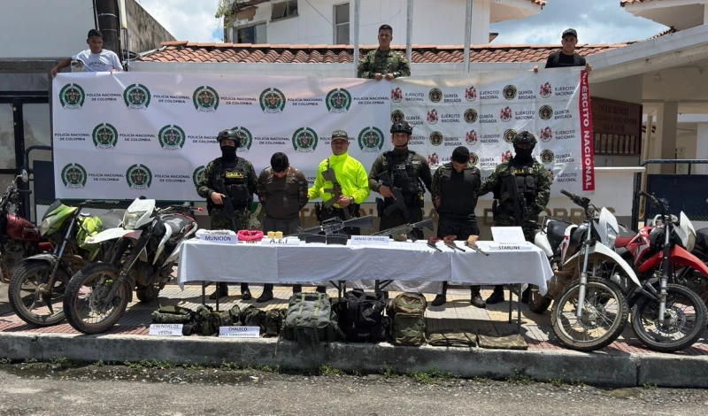 Fueron capturados con fusiles y abundante material de guerra en Santander