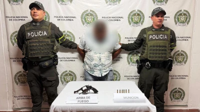 Capturan a un hombre armado en la vía Bucaramanga - La Fortuna