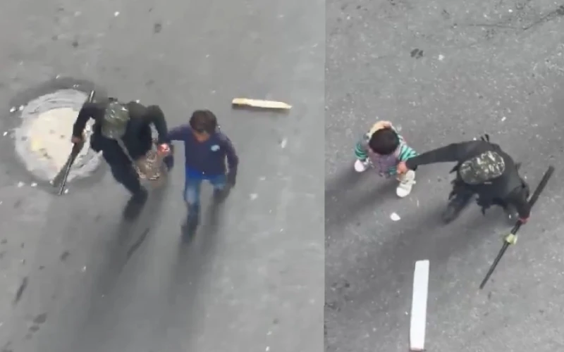 Indígenas usan a niños como escudos humanos durante una manifestación contra el Gobierno