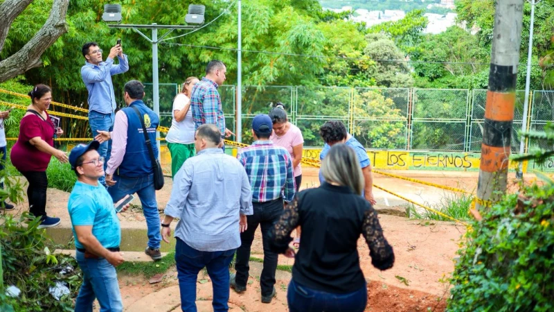 Tras emergencia, Floridablanca ejecutará obras para estabilizar terreno en Prados del Sur